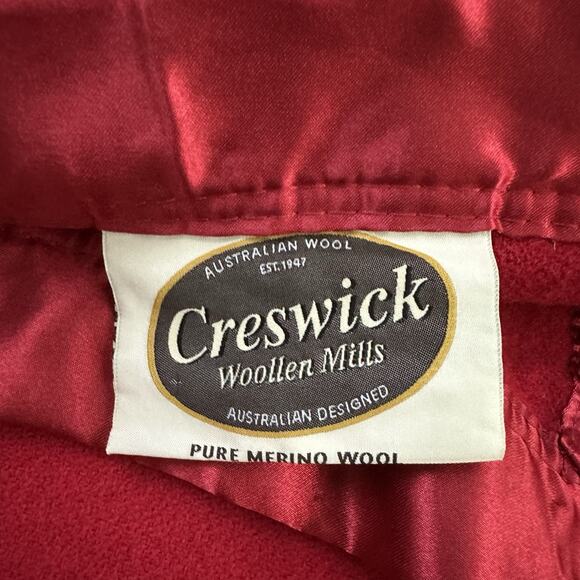 Creswick Woollen Mills Merino Wool Blanket Queen Red Satin Trim Australia - Picture 6 of 7